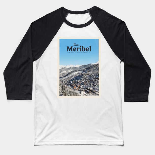 Visit Meribel Baseball T-Shirt by Mercury Club